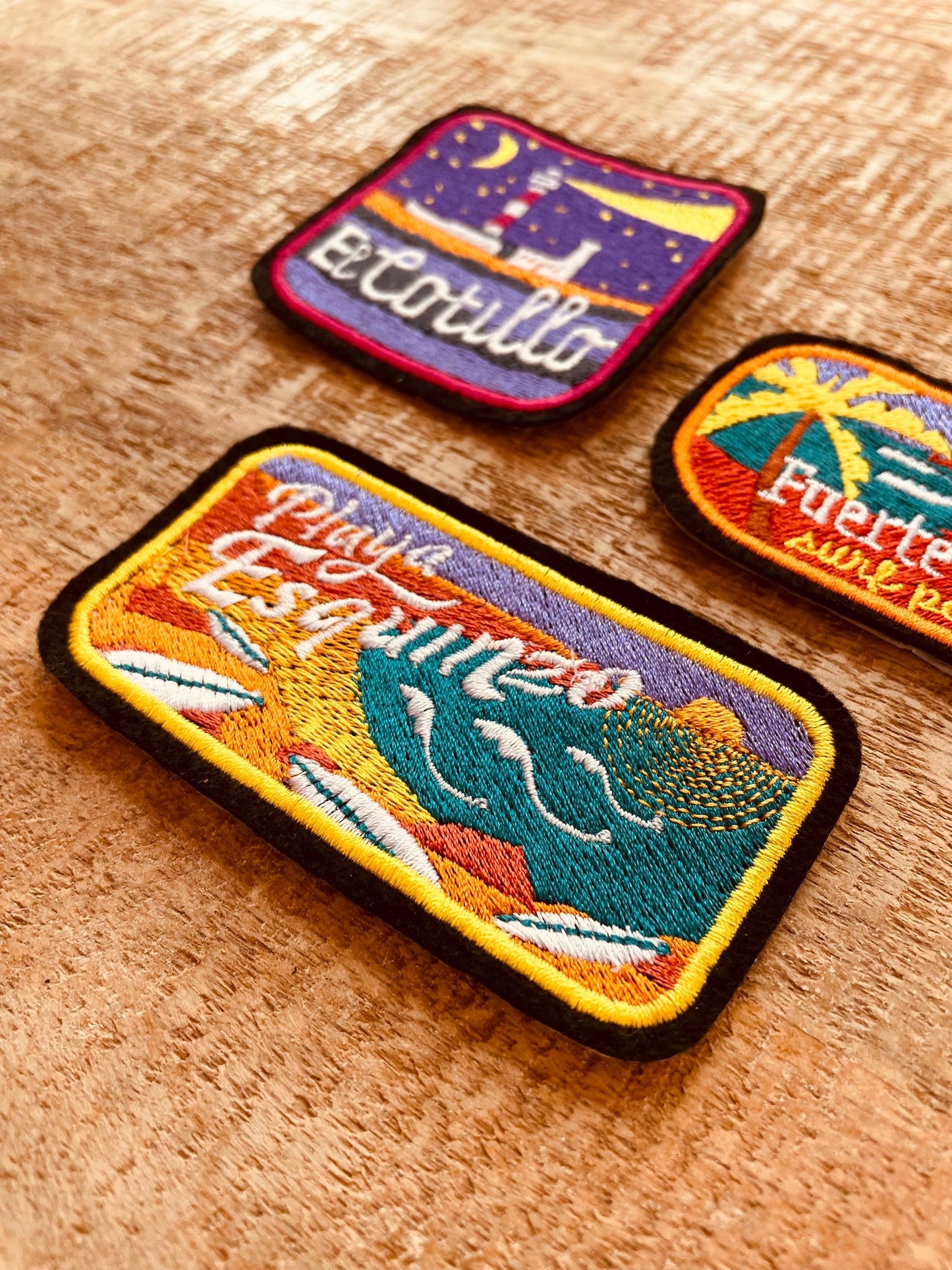Fuerteventura Surf Spot Iron-On Patches - Set 2