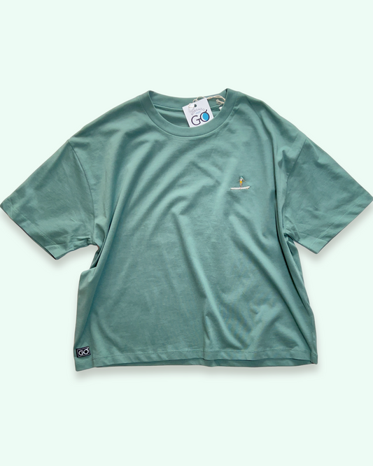 Women's Boxy Tee - Longboard Girl - Green Bay