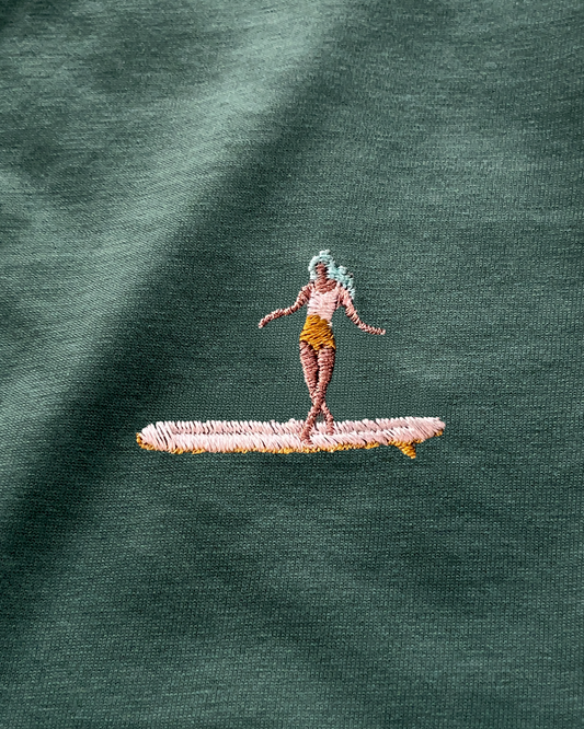 Women's Boxy Tee - Longboard Girl - Green Bay