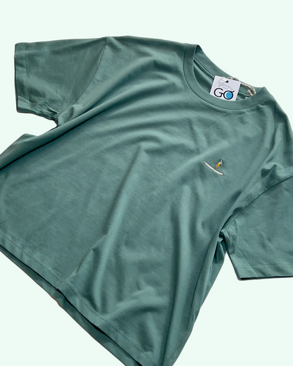 Women's Boxy Tee - Longboard Girl - Green Bay